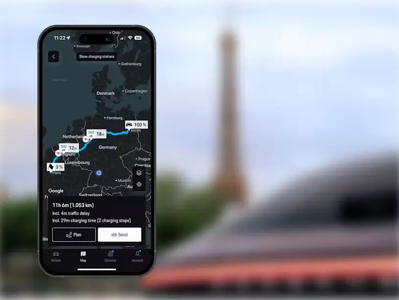 Berlin'den Paris'e iki şarj molasıyla